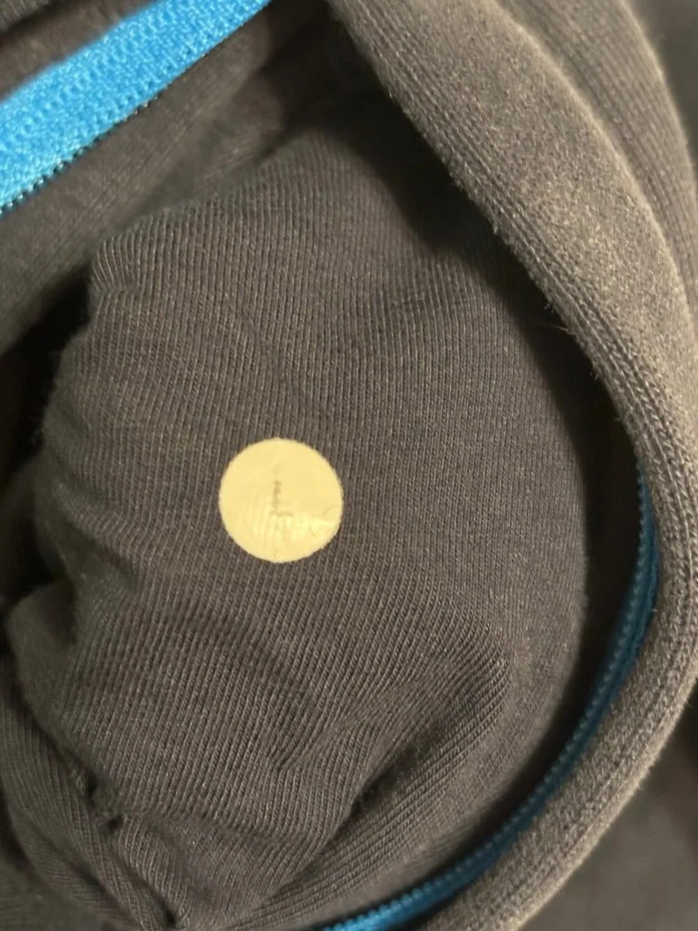 Lululemon Men's Full Zip Hoodie - Navy Blue with Blue Zipper - Size L